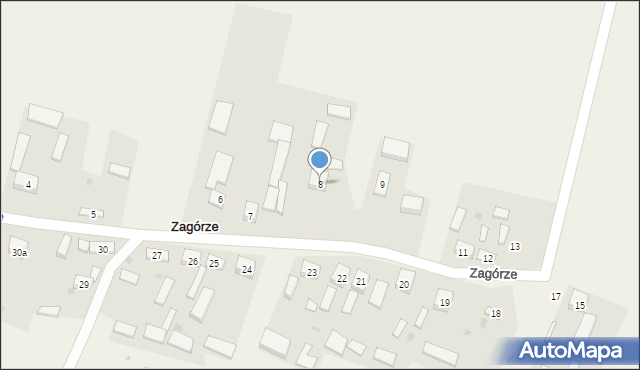 Zagórze, Zagórze, 8, mapa Zagórze