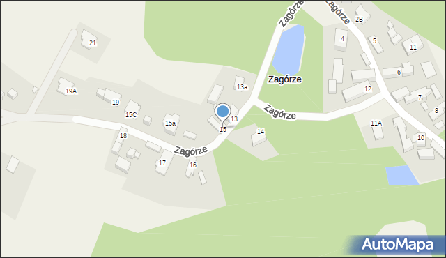 Zagórze, Zagórze, 15, mapa Zagórze