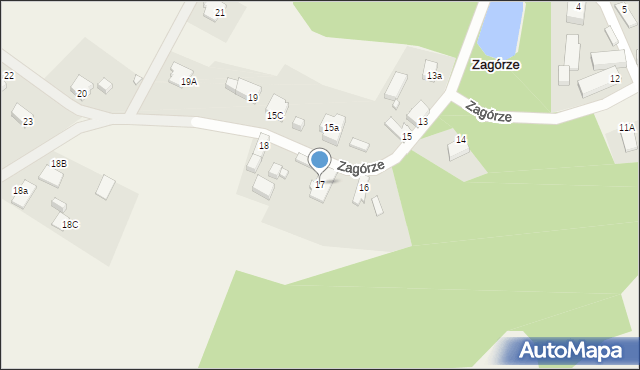 Zagórze, Zagórze, 17, mapa Zagórze