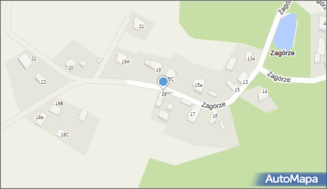 Zagórze, Zagórze, 18, mapa Zagórze