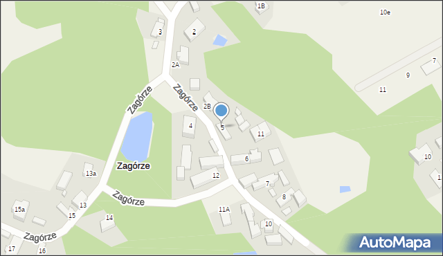 Zagórze, Zagórze, 5, mapa Zagórze