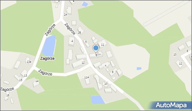 Zagórze, Zagórze, 6, mapa Zagórze