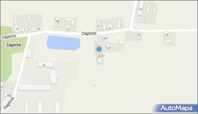 Zagórze, Zagórze, 17, mapa Zagórze