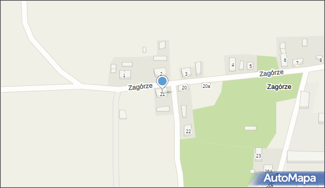 Zagórze, Zagórze, 21, mapa Zagórze