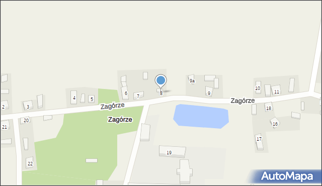 Zagórze, Zagórze, 8, mapa Zagórze