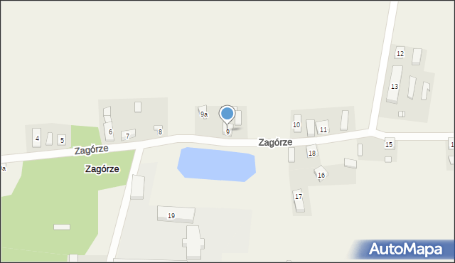 Zagórze, Zagórze, 9, mapa Zagórze