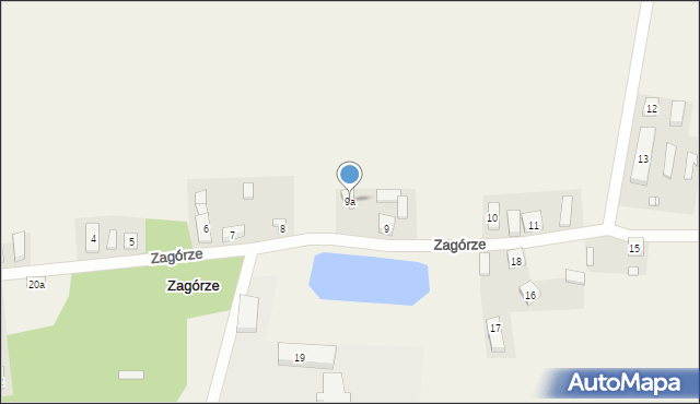 Zagórze, Zagórze, 9a, mapa Zagórze