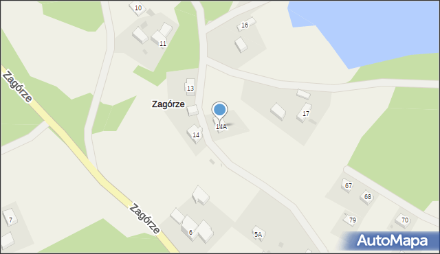 Zagórze, Zagórze, 14A, mapa Zagórze