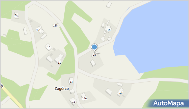 Zagórze, Zagórze, 16, mapa Zagórze