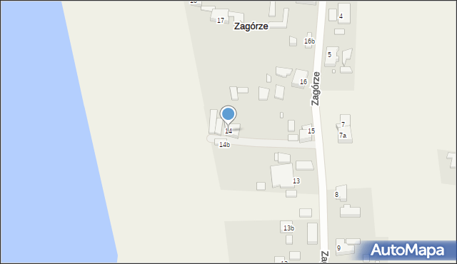 Zagórze, Zagórze, 14, mapa Zagórze