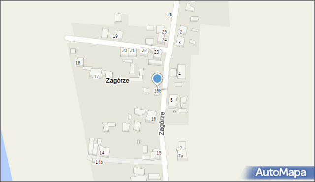 Zagórze, Zagórze, 16b, mapa Zagórze