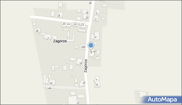 Zagórze, Zagórze, 5, mapa Zagórze