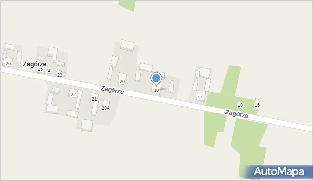 Zagórze, Zagórze, 19, mapa Zagórze