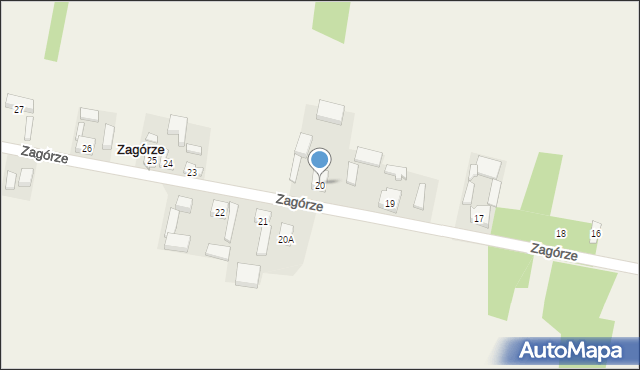 Zagórze, Zagórze, 20, mapa Zagórze