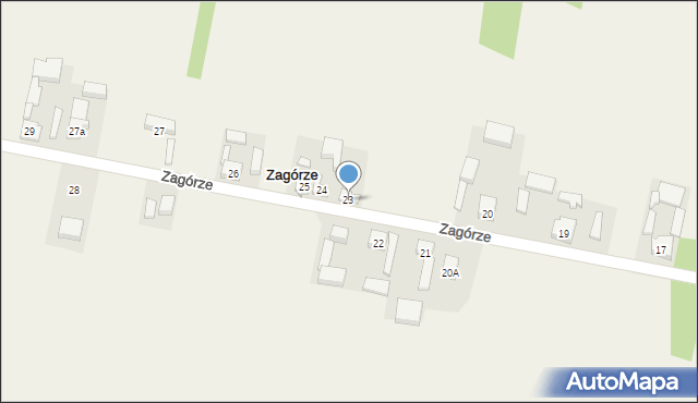 Zagórze, Zagórze, 23, mapa Zagórze