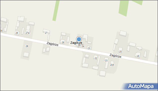 Zagórze, Zagórze, 25, mapa Zagórze