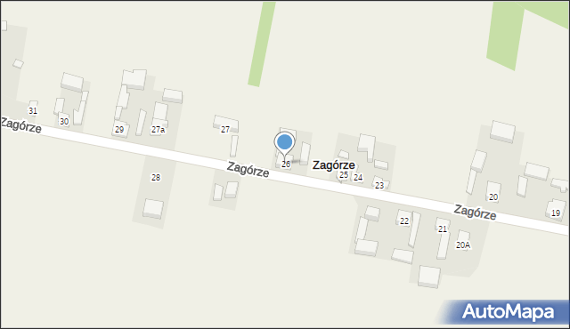 Zagórze, Zagórze, 26, mapa Zagórze