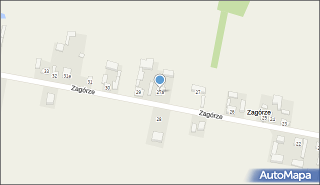 Zagórze, Zagórze, 27a, mapa Zagórze