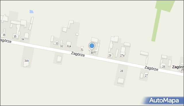 Zagórze, Zagórze, 30, mapa Zagórze