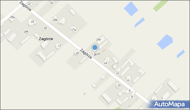 Zagórze, Zagórze, 15, mapa Zagórze