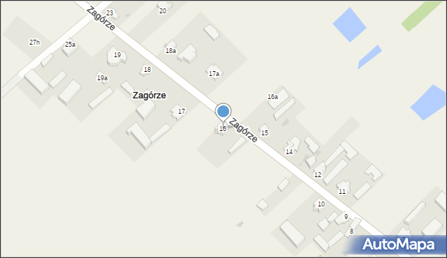 Zagórze, Zagórze, 16, mapa Zagórze