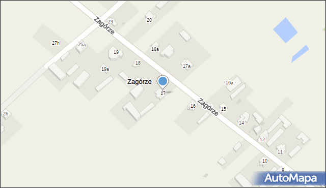 Zagórze, Zagórze, 17, mapa Zagórze