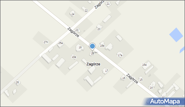 Zagórze, Zagórze, 18, mapa Zagórze