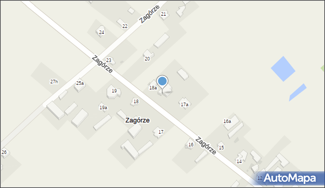 Zagórze, Zagórze, 18b, mapa Zagórze