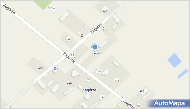 Zagórze, Zagórze, 20, mapa Zagórze