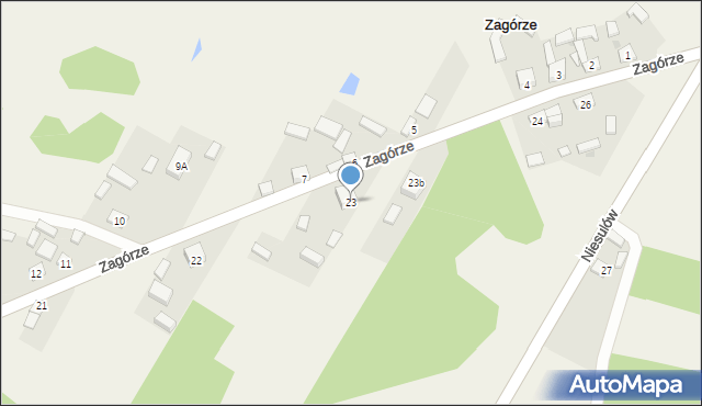 Zagórze, Zagórze, 23, mapa Zagórze