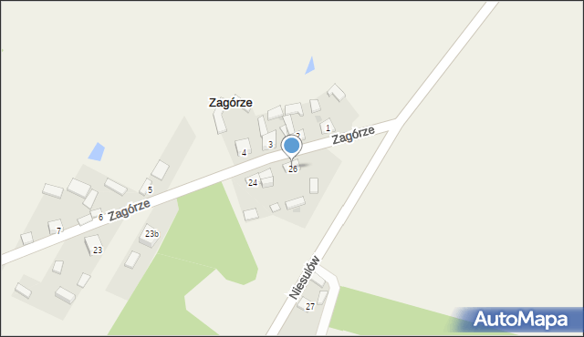 Zagórze, Zagórze, 26, mapa Zagórze