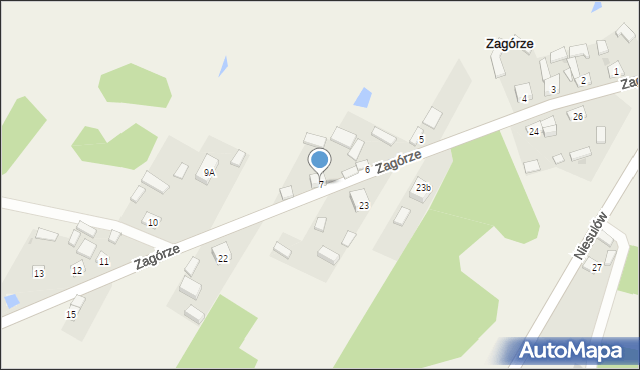 Zagórze, Zagórze, 7, mapa Zagórze