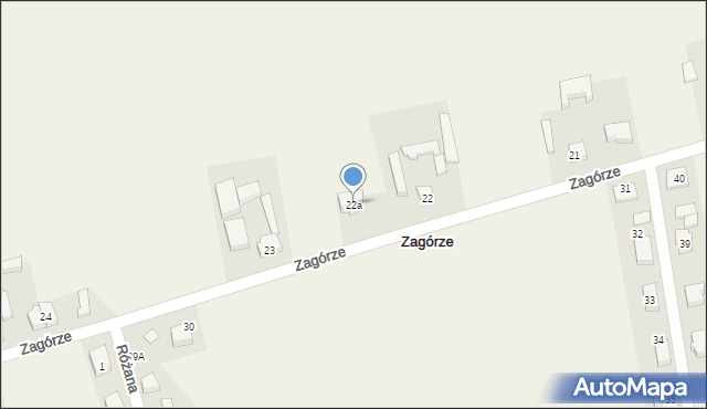 Zagórze, Zagórze, 22a, mapa Zagórze