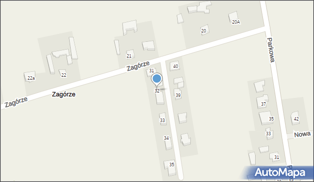 Zagórze, Zagórze, 32, mapa Zagórze