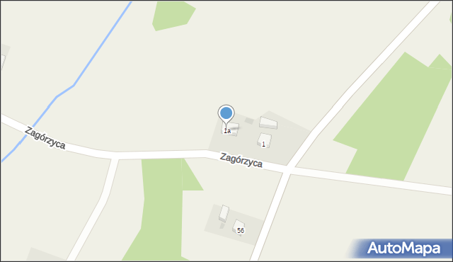 Zagórzyca, Zagórzyca, 1a, mapa Zagórzyca