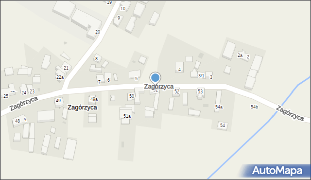 Zagórzyca, Zagórzyca, 51, mapa Zagórzyca