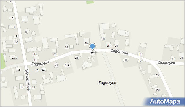 Zagorzyce, Zagorzyce, 27, mapa Zagorzyce