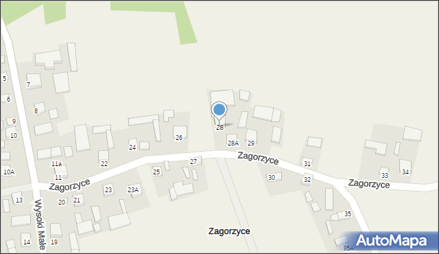 Zagorzyce, Zagorzyce, 28, mapa Zagorzyce