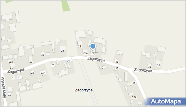 Zagorzyce, Zagorzyce, 29, mapa Zagorzyce