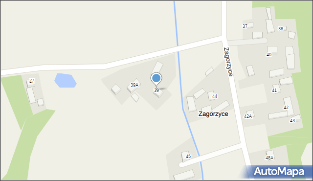 Zagorzyce, Zagorzyce, 39, mapa Zagorzyce