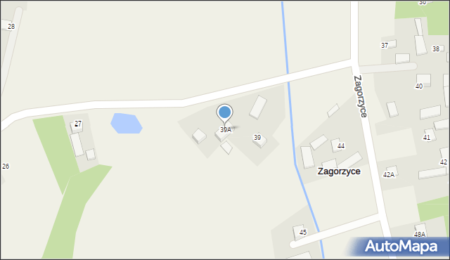 Zagorzyce, Zagorzyce, 39A, mapa Zagorzyce