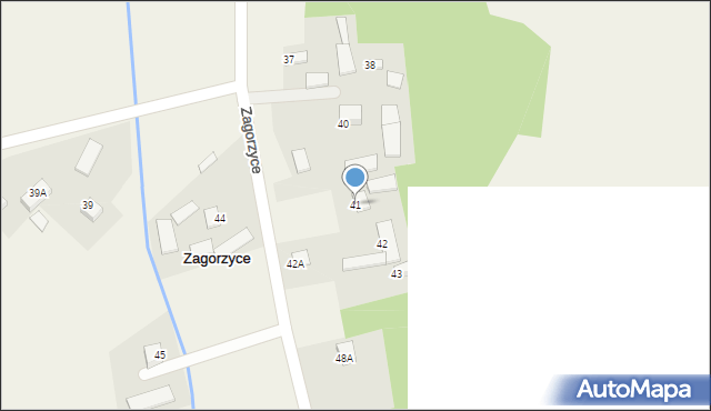 Zagorzyce, Zagorzyce, 41, mapa Zagorzyce