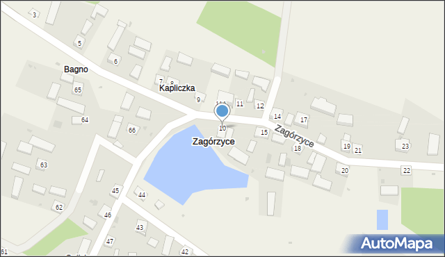 Zagórzyce, Zagórzyce, 10, mapa Zagórzyce