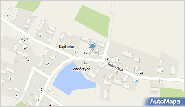 Zagórzyce, Zagórzyce, 11, mapa Zagórzyce