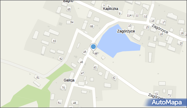 Zagórzyce, Zagórzyce, 44a, mapa Zagórzyce