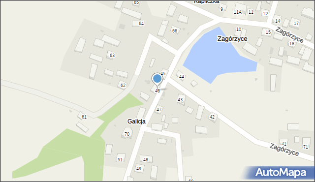 Zagórzyce, Zagórzyce, 46, mapa Zagórzyce