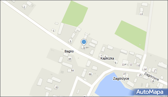 Zagórzyce, Zagórzyce, 6, mapa Zagórzyce