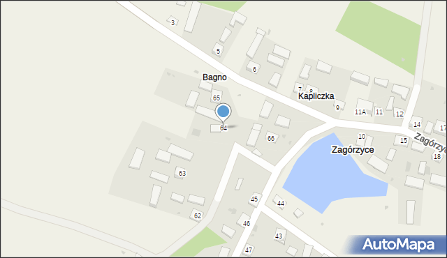 Zagórzyce, Zagórzyce, 64, mapa Zagórzyce