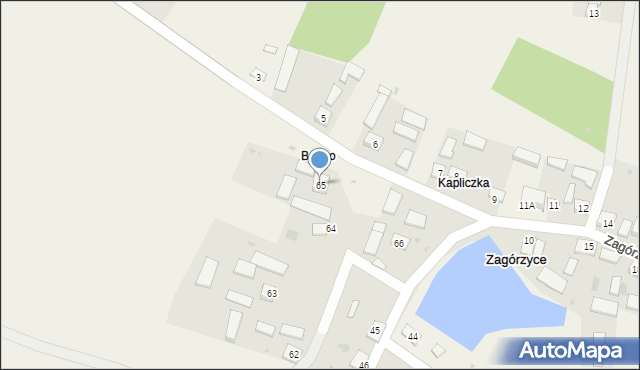 Zagórzyce, Zagórzyce, 65, mapa Zagórzyce