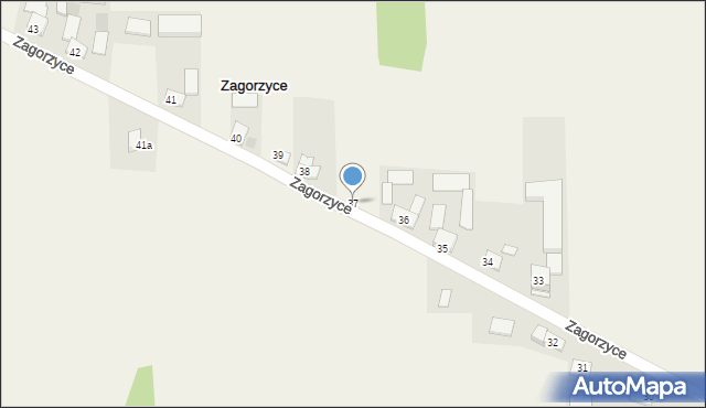 Zagorzyce, Zagorzyce, 37, mapa Zagorzyce